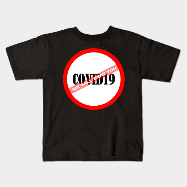 covid 19 Kids T-Shirt by wizooherb